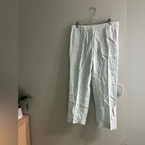 NWT J crew Rhodes linen pants trousers blue cropped summer pants